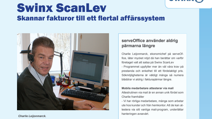 Bemanningsföretaget serveOffice kör Swinx för tidrapportering, projekt och fakturahantering!