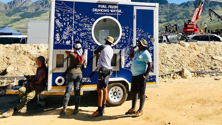 Bluewater helped film crews and actors stay properly hydrated and avoid using single-use plastic bottles while filming Ridley Scott's Raised by Wolves hit TV production in South Africa.