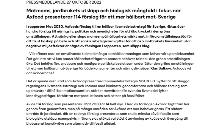 Matmoms, jordbrukets utsläpp och biologisk mångfald i fokus när Axfood presenterar 114 förslag för ett mer hållbart mat-Sverige.pdf
