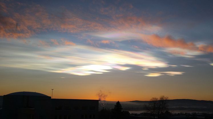 Perlemorskyer sett fra NILU på Kjeller, desember 2014 (arkivfoto)