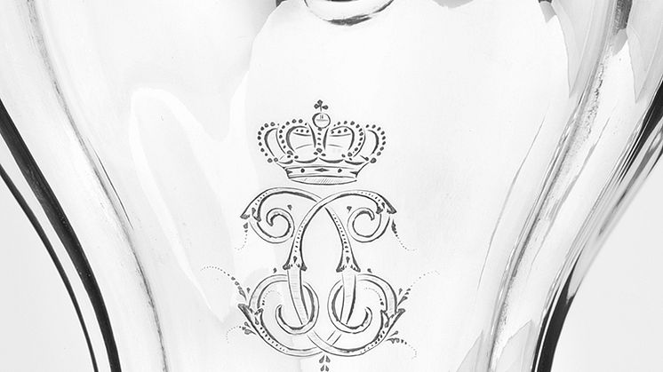 monogram__Rosenborg_ - et kongeligt sæt på fire danske kandelabre af sølv. A. Michelsen, Kbh. 1882