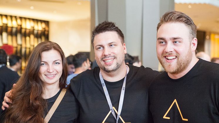 AppliedGroup Nordics tre grundare, Julia Wikström, Johan Wikström och Thomas Jonasson på finalen av Global Student Entrepreneurship Awards i Bangkok (Maj 2016).