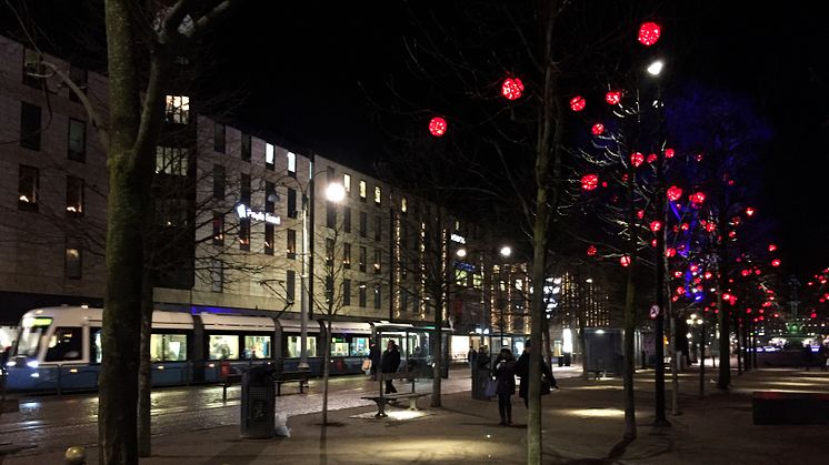 Även i år kommer Brunnsparken att göras mer trivsam och smyckas med bland annat vinterplanteringar och julbelysning. Foto: Trygg, vacker stad