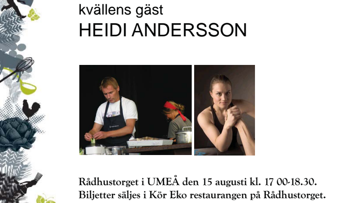 Inbjudan till Live-mat show på Rådhustorget, Umeå 15/8 kl 17.00