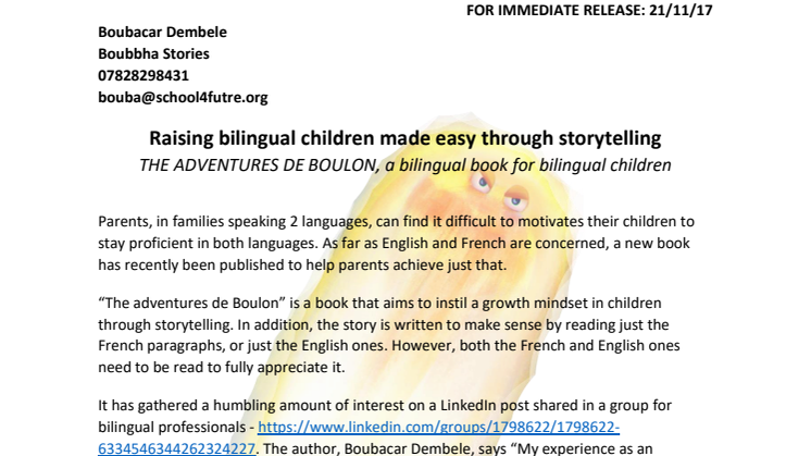 Raising bilingual children made easy through storytelling