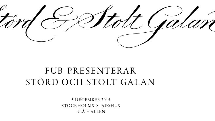 FUB presenterar Störd och stolt galan