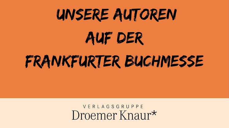 Unsere Autoren auf der Frankfurter Buchmesse 2018