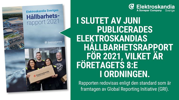 Ny hållbarhetsrapport från Elektroskandia