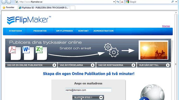 FlipMaker - Skapa din egen Online Publikation på två minuter