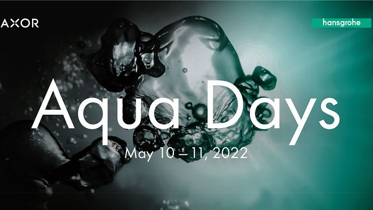 Efter sidste års succesfulde lancering fejrer Hansgrohe Group igen i år sin passion for vand på den digitale eventplatform Aqua Days. I år fokuserer den virtuelle begivenhed på ansvar og beskyttelse af vores mest dyrebare element: vand.