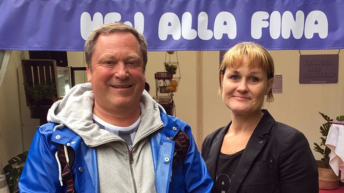 Lennart Rådenmark, Länssamordnare för drogförebyggande arbete på Länsstyrelsen och Jessica Andersson, utvecklingsledare för drogförebyggande arbete inom Göteborgs Stad Social resursförvaltning. Foto: Länsstyrelsen