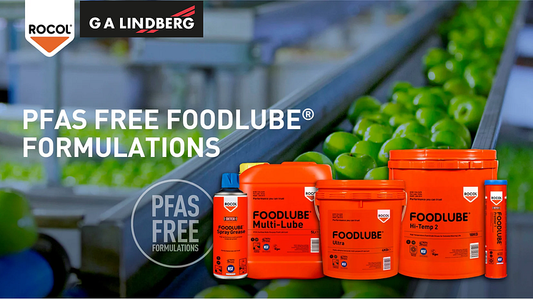 Från april 2024 kommer 100 procent av FOODLUBE-produkterna att vara PFAS-fria hos G A Lindberg