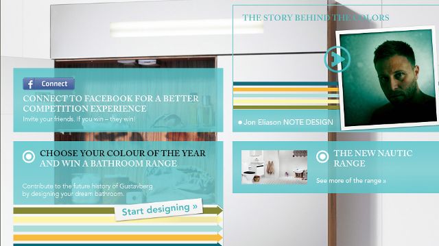 Gustavsbergs showroom och tävling Vote Your Colour of the Year