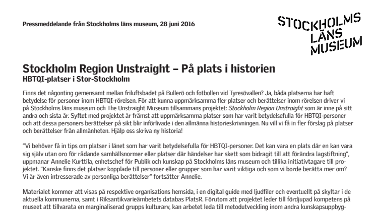 Stockholm Region Unstraight – På plats i historien