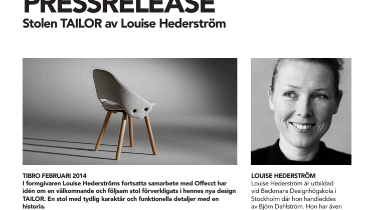 Stolen TAILOR av Louise Hederström