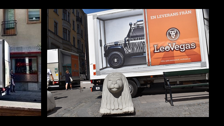 LeoVegaslastbilar rullar nu på Stockholms gator.