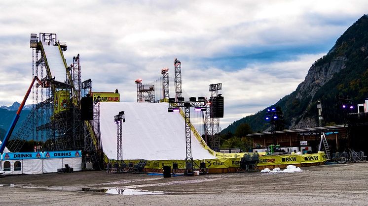Big air-hoppet på världscupen i Chur, Schweiz. Foto: SSF. 