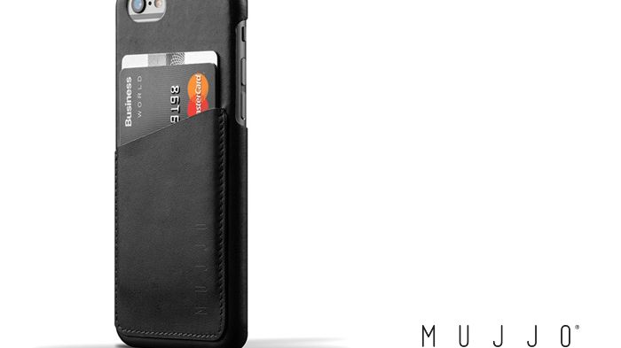 Mujjo Leather Wallet Case - Plånboksskal av äkta läder för iPhone 6/6s med 4,7” skärm