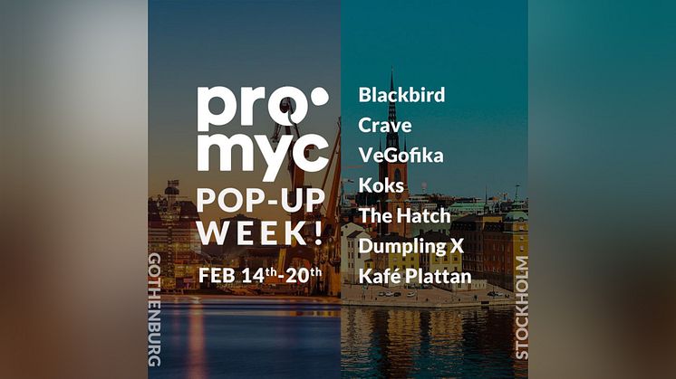 Idag startar Mycorena AB:s Promyc Pop-up week i Göteborg och Stockholm
