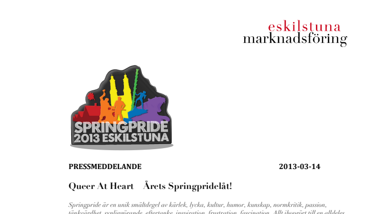 Officiell Springpridelåt - Queer At Heart av Kristian Kaspersen