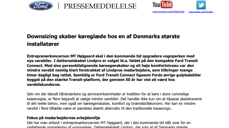 Downsizing skaber køreglæde hos en af Danmarks største installatører 