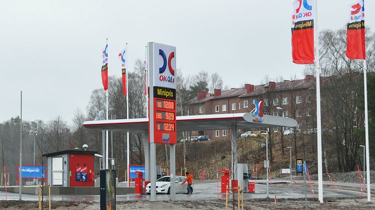 OKQ8 inviger nybyggd automatstation i Borås