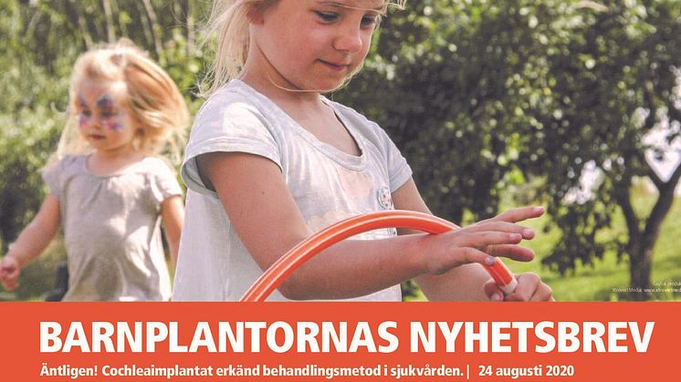 BARNPLANTORNAS NYHETSBREV den 24 augusti 2020 - CI erkänd behandlingsmetod i sjukvården