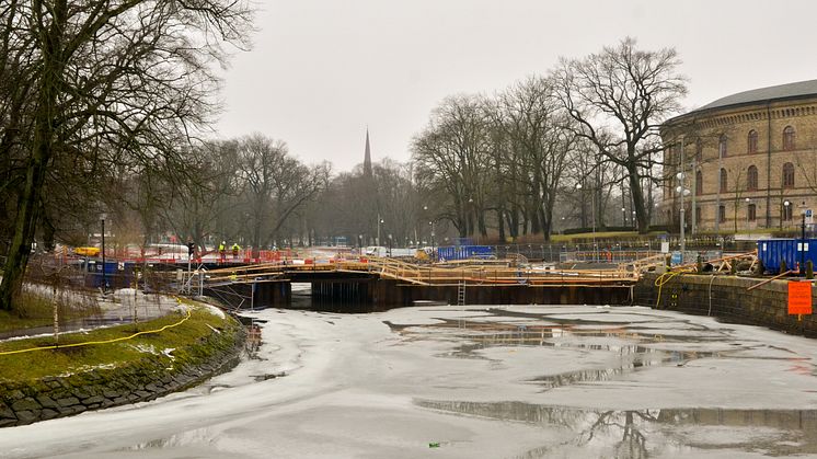 Vasabron går över Vallgraven i centrala Göteborg. Bild: Trafikkontoret Göteborgs Stad