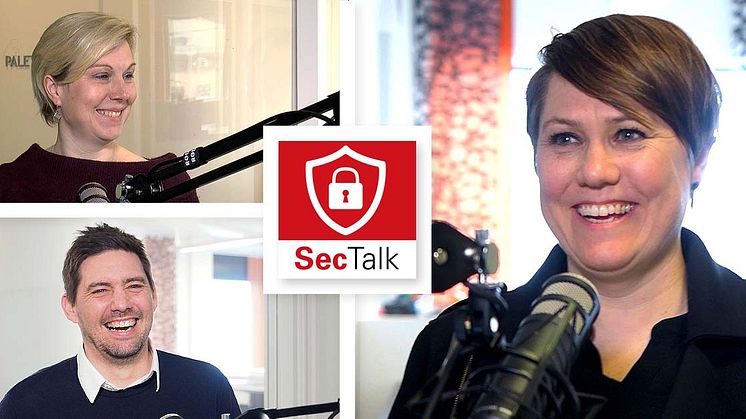 I første SecTalk-episode deltar Trude Talberg-Furulund, seniorrådgiver i NorSIS, og Hans Marius Tessem, seniorrådgiver i NorSIS og leder for Slettmeg.no. Anne-Cathrine Sandø (t.h.), direktør for marked og kommunikasjon i Kiwa, leder samtalen.