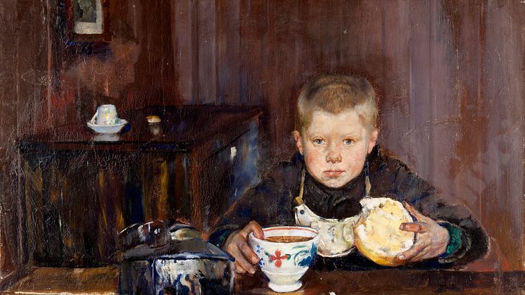 Christian Krohg – Springpojke dricker kaffe, 1885. Foto: Hossein Sehatlou