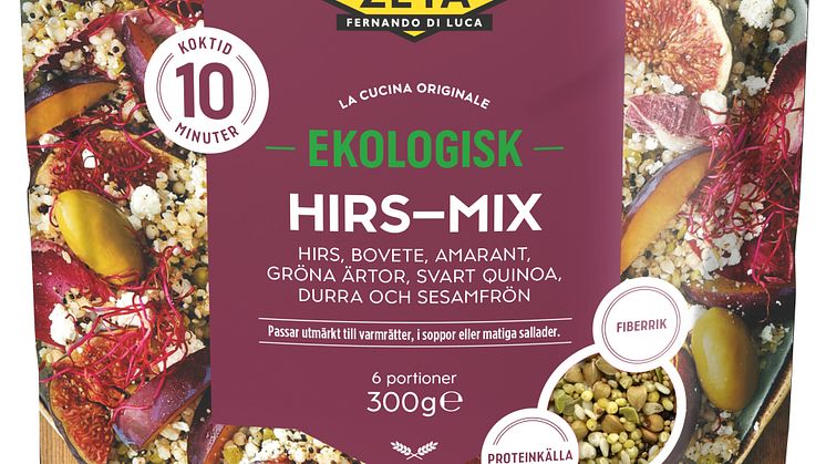 Ny, ekologisk Hirs-mix från Zeta