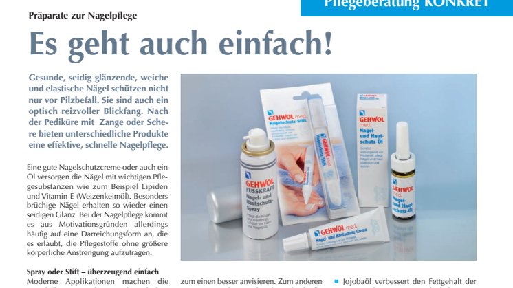 Es geht auch einfach! Präparate zur Nagelpflege