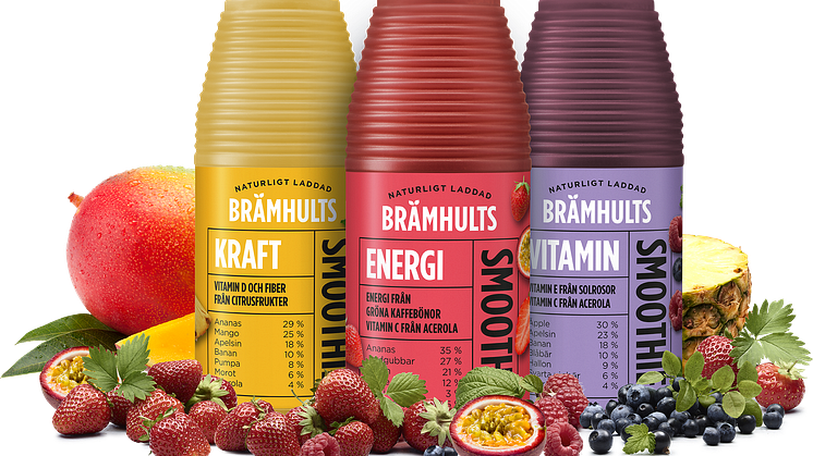 Tre nya smoothies från Brämhults som ger energi till att bestiga vardagsbergen! 
