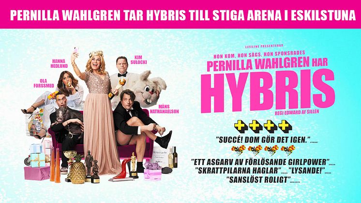 Pernilla Wahlgren tar Hybris till Stiga Arena i Eskilstuna 