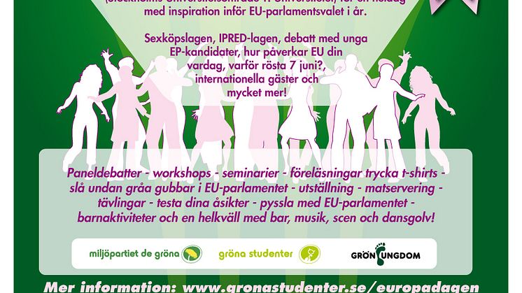 UNG EUROPADAG: Framtidens EU redan idag - debatter och fest på Stockholms universitet 9/5