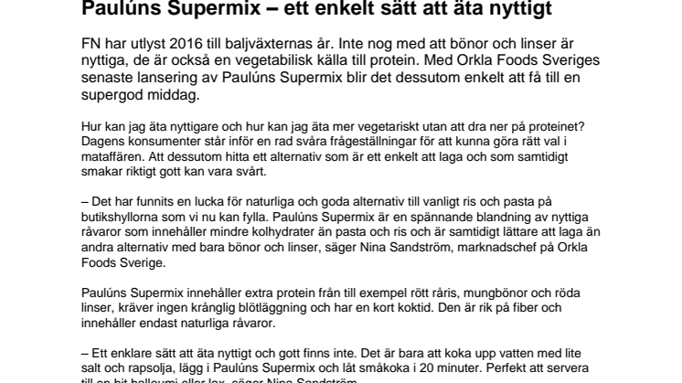 Paulúns Supermix – ett enkelt sätt att äta nyttigt