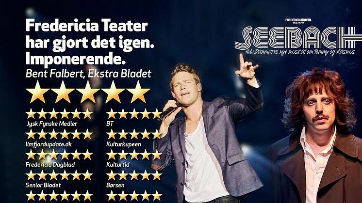 Fredericia Teaters musical SEEBACH forlænges til 22. december