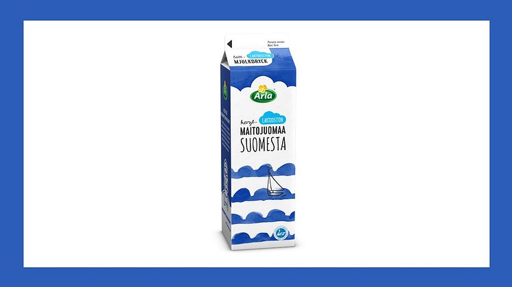 Arla Laktoositon kevytmaitojuomaa Suomesta 1 l tölkin painatuksessa on väärä valmistajatieto