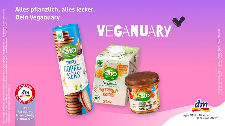 Lecker und vegan in das neue Jahr starten – mit dmBio im Veganuary