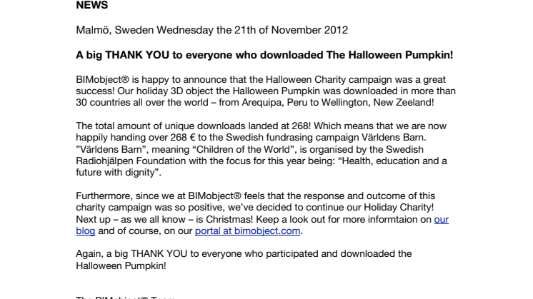 A big THANK YOU to everyone who downloaded The Halloween Pumpkin!
