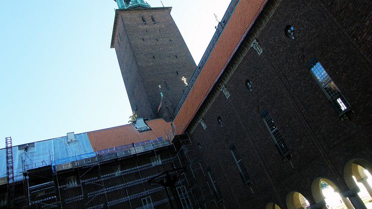 Takrenovering Stadshuset i Stockholm