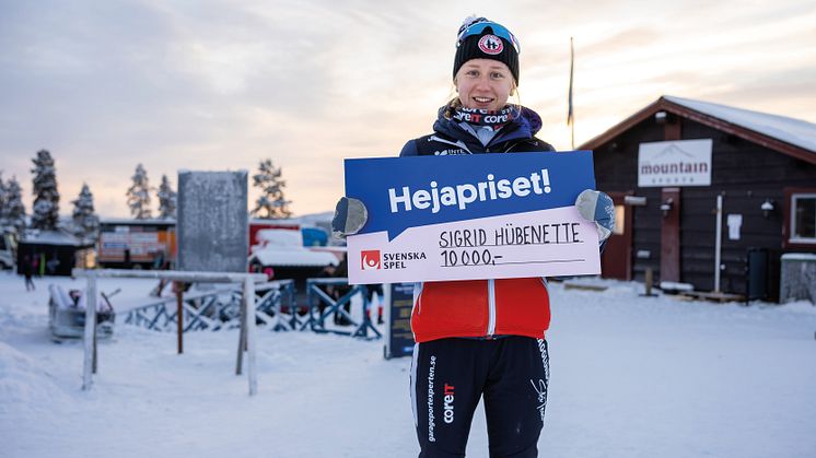 Sigrid Hübenette, vinnare av Svenska Spels Hejapris i Idre på Ford Smart Energy Cup