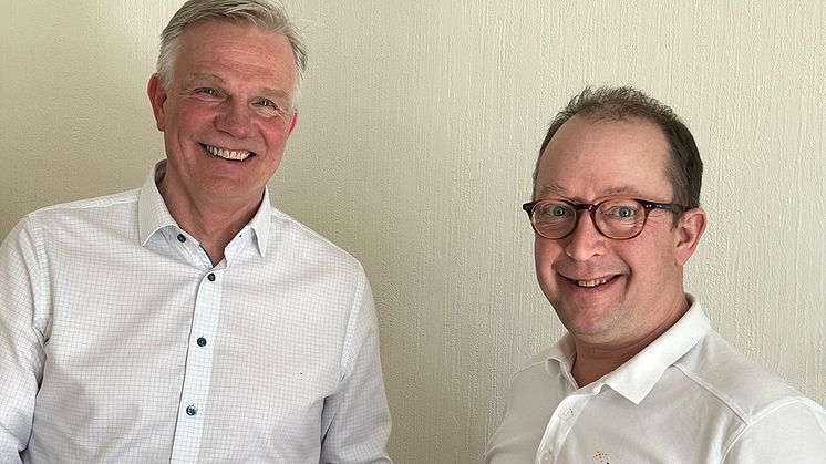 Pelle Berglund, affärsutvecklare och processledare på BizMaker tillsammans med Henrik Sjöström, vd på Xavitech.
