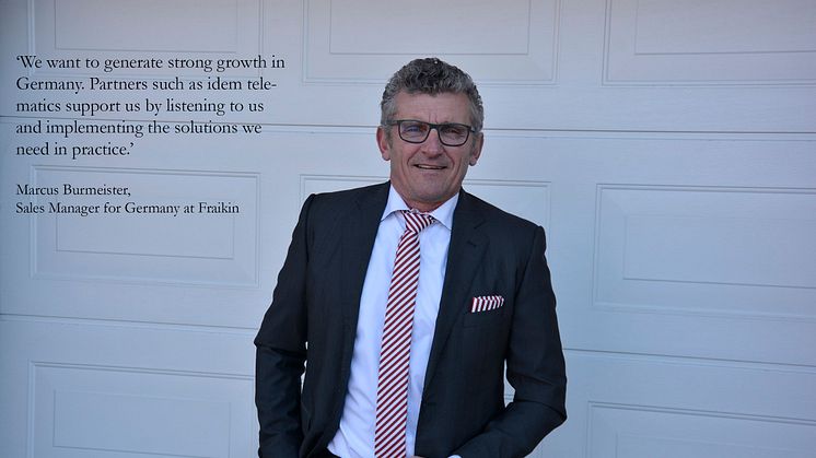 ‘We want to generate strong growth in Germany. Partners such as idem telematics support us by listening to us and implementing the solutions we need in practice.’ Marcus Burmeister, Sales Manager for Germany at Fraikin 