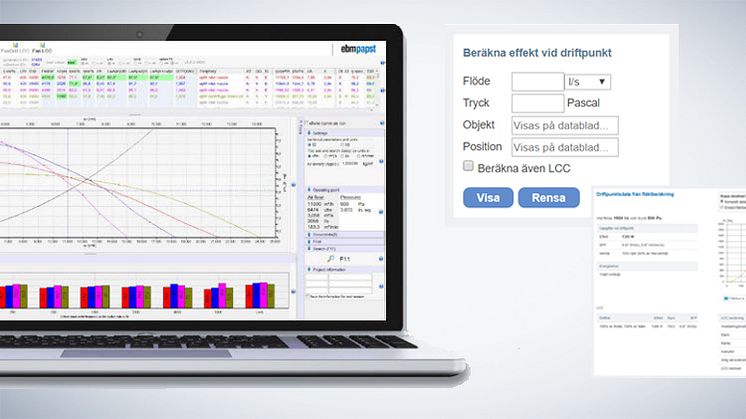 Program för fläktval och webbfunktion för beräkningar underlättar för både OEM-företag och installatörer