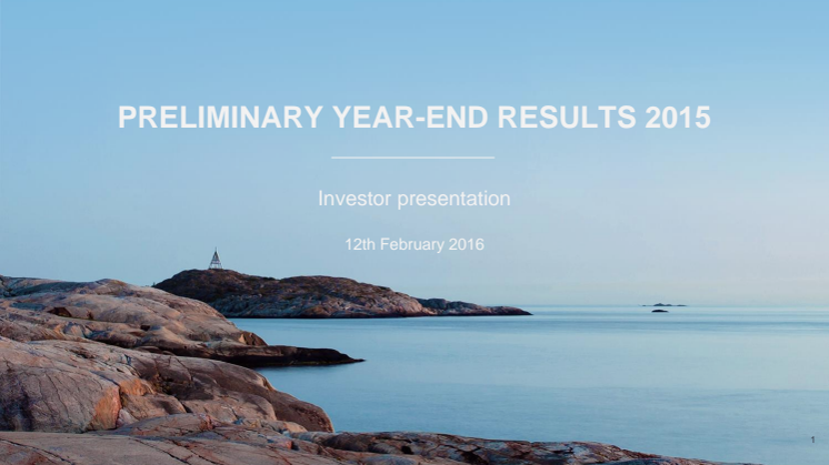 Preliminary year-end results 2015