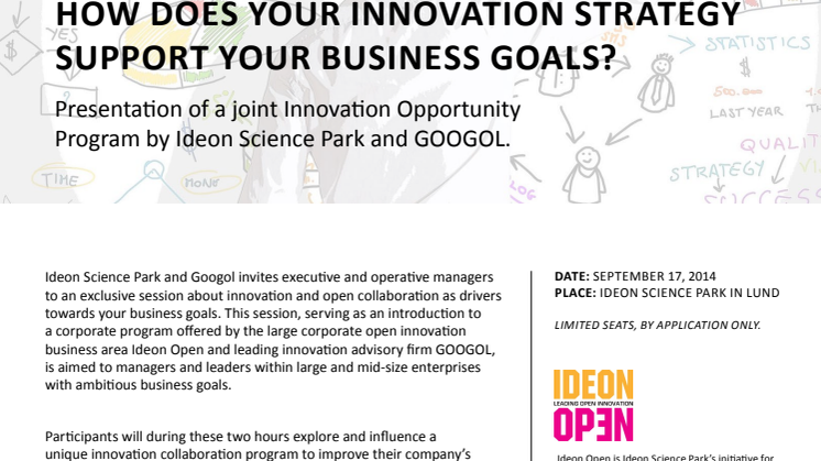 How does your innovation strategy support your business goals?