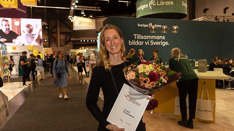 Anna Thoresson, Årets Lärarförfattare 2023. Foto: Magnus Sundberg 