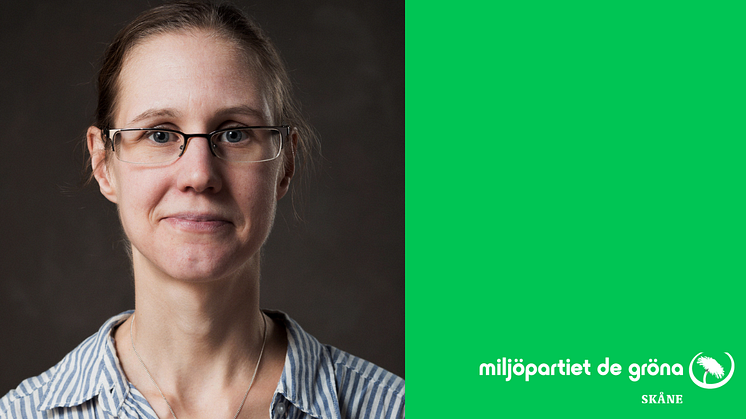 Anette Mårtensson, distriktsordförande för Miljöpartiet Skåne