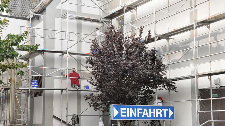 Die Sanierung der Außenfassade ist meistens wichtiger Bestandteil einer Bauwerkssanierung. 